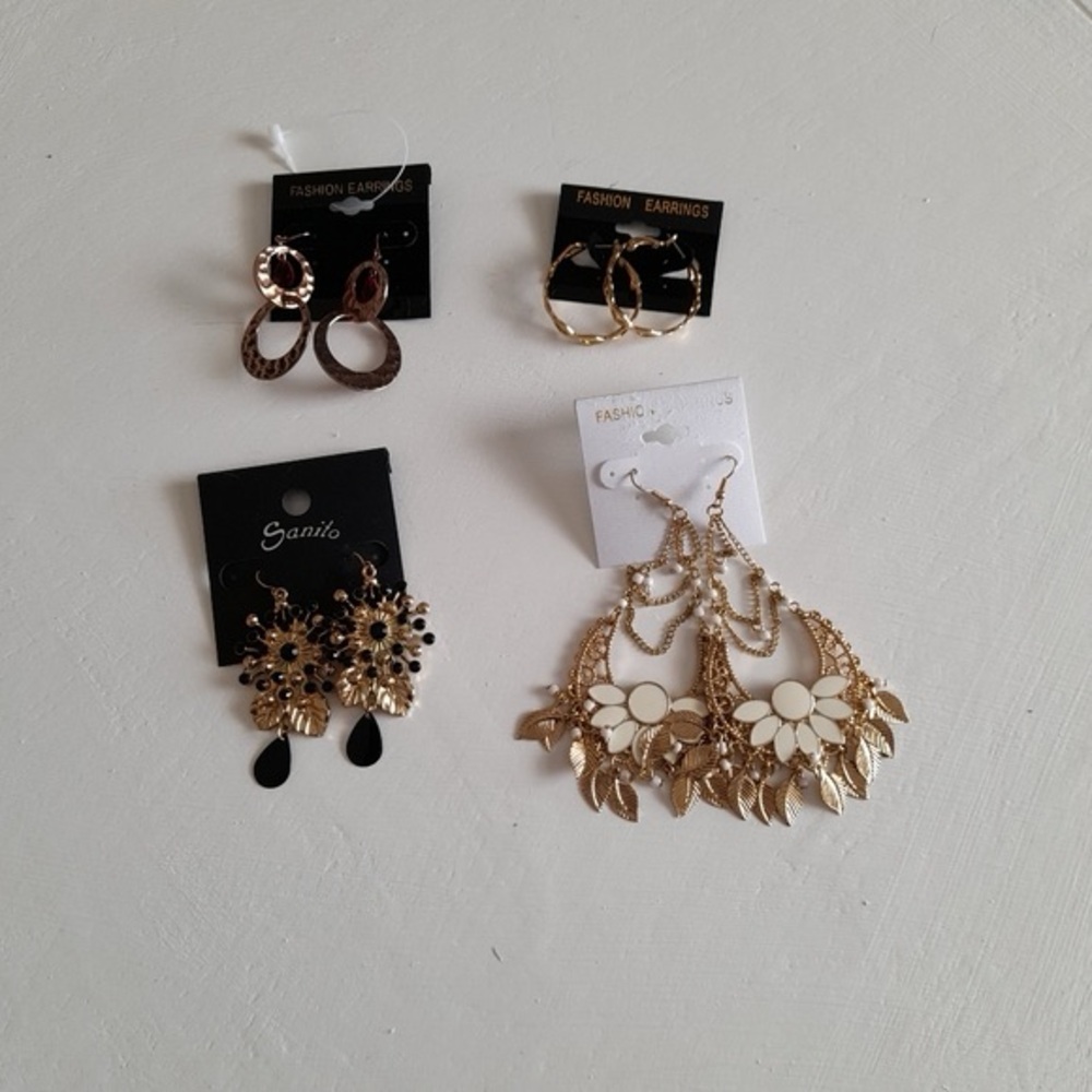 Bundle of Gold and Rose Gold Earrings - Picture 2 of 2